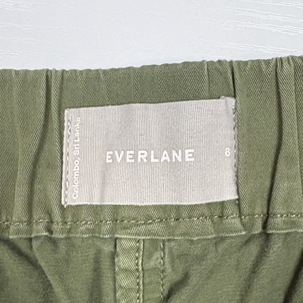 Everlane Olive Green High-Rise Wide-Leg Trousers - Picture 9 of 10